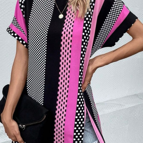 Pink PolkaDot Blouse - Picture 1 of 6